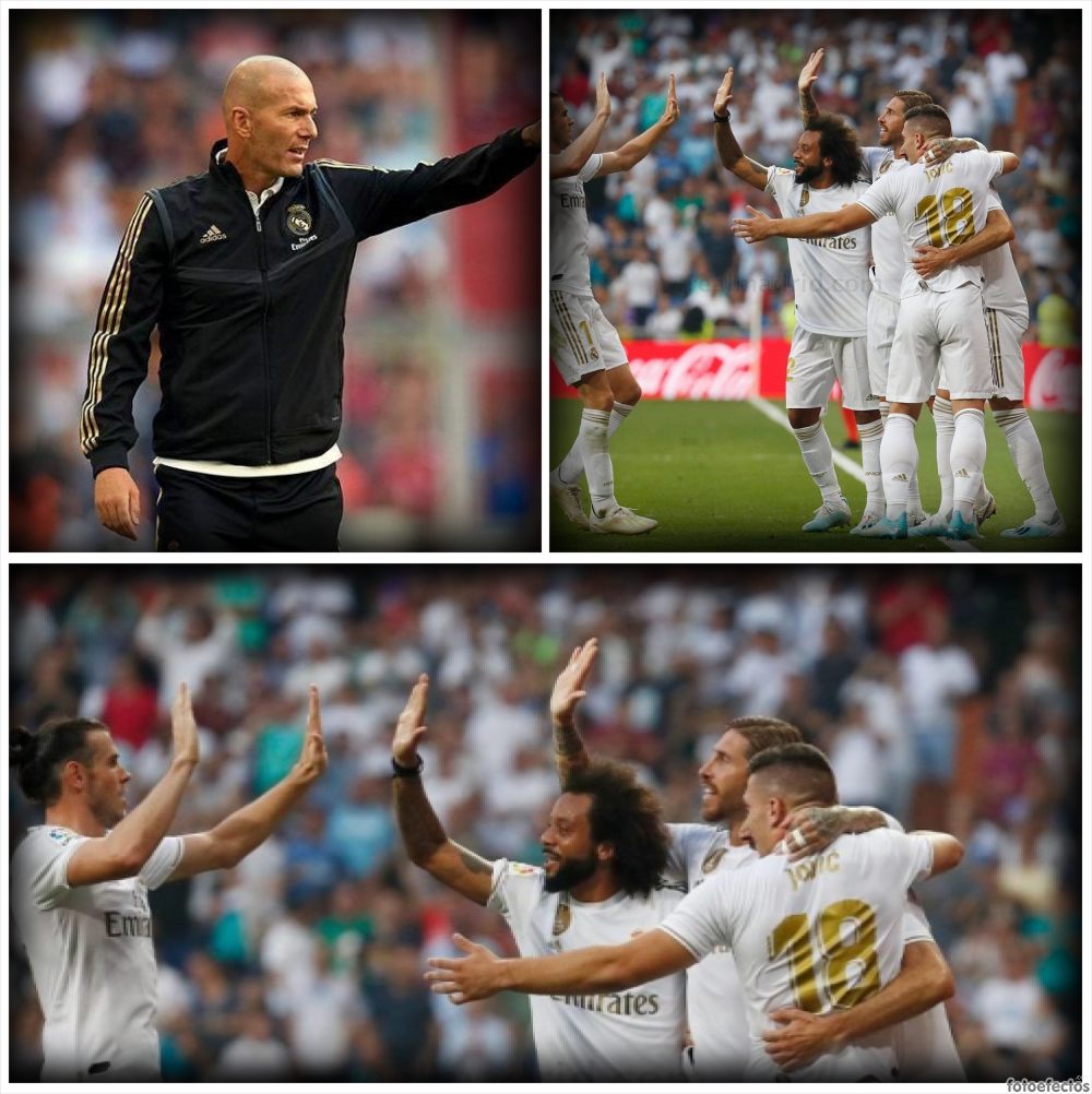 Zidane y jugadores celebrando