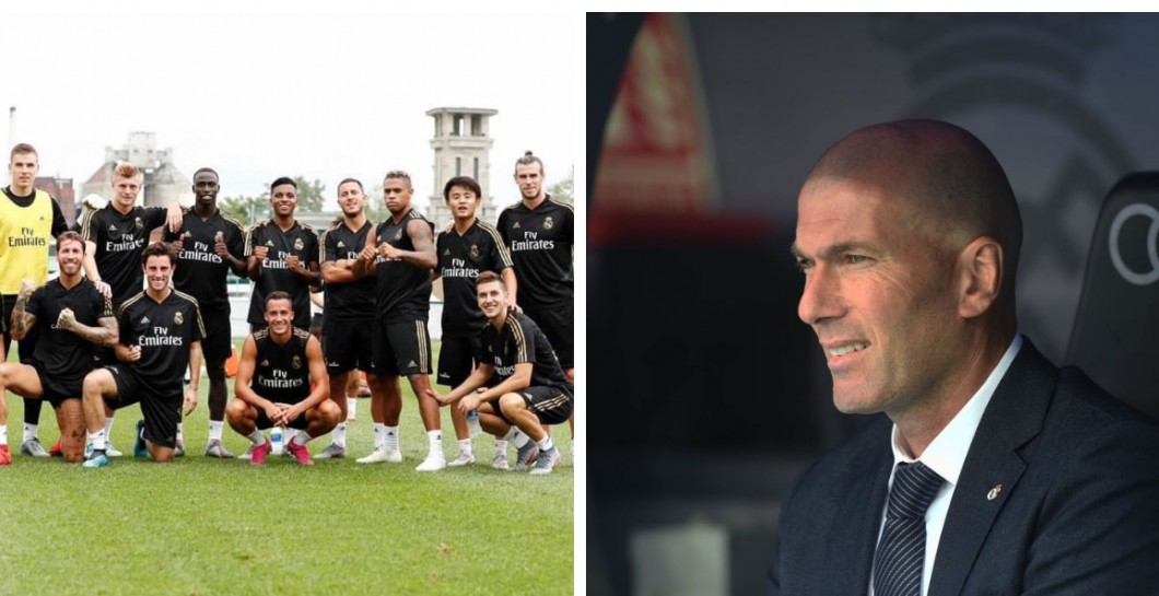 Parte de la plantilla y Zidane