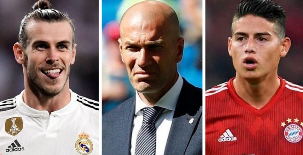 Bale, Zidane y James
