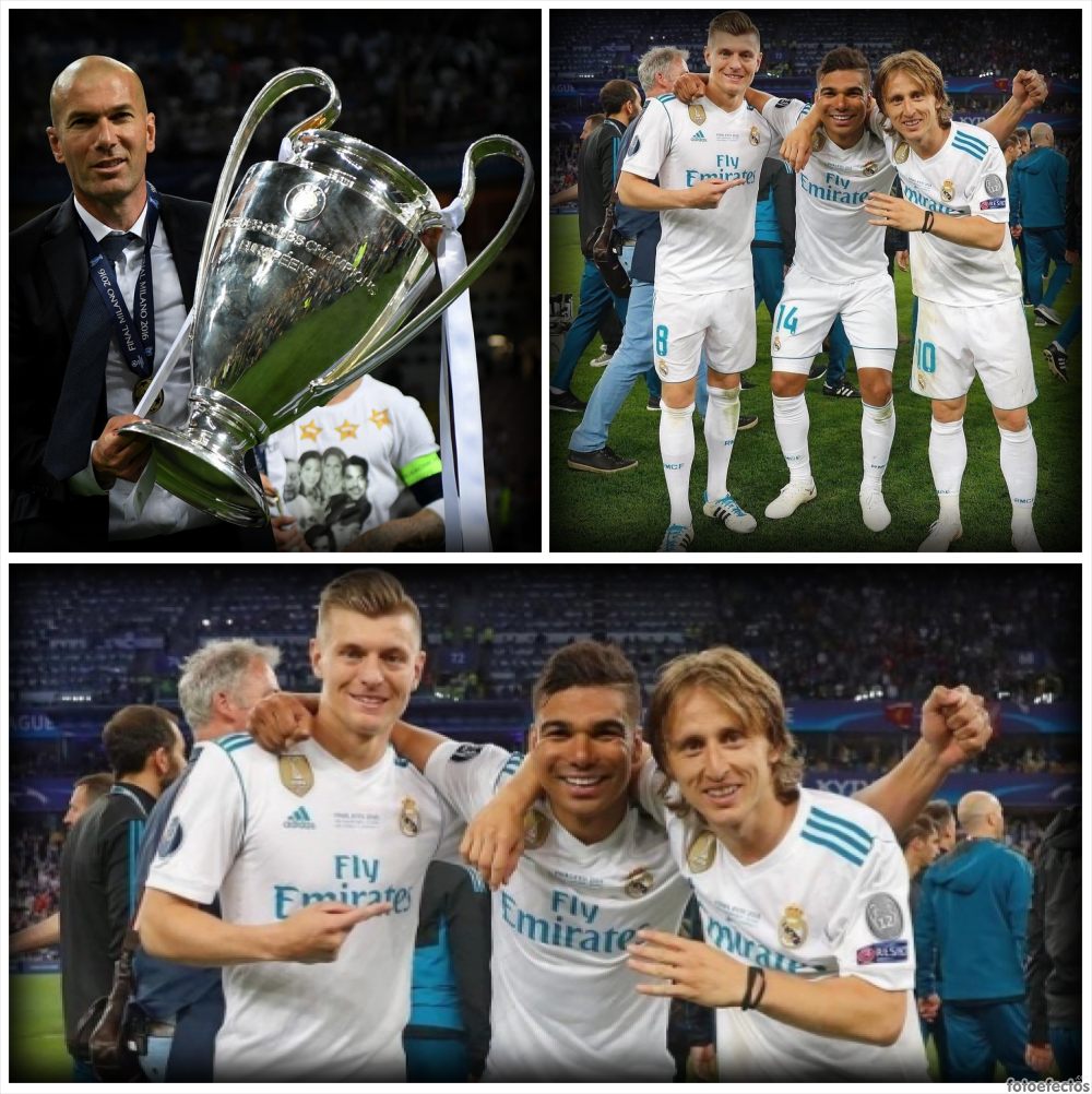 Zidane, Kroos, Casemiro y Modric