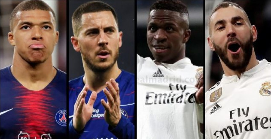 Mbappé, Hazard, Vinicius y Benzema