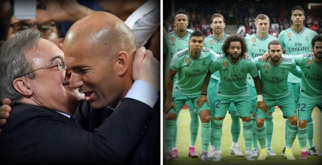 Florentino, Zidane y varios jugadores del Madrid