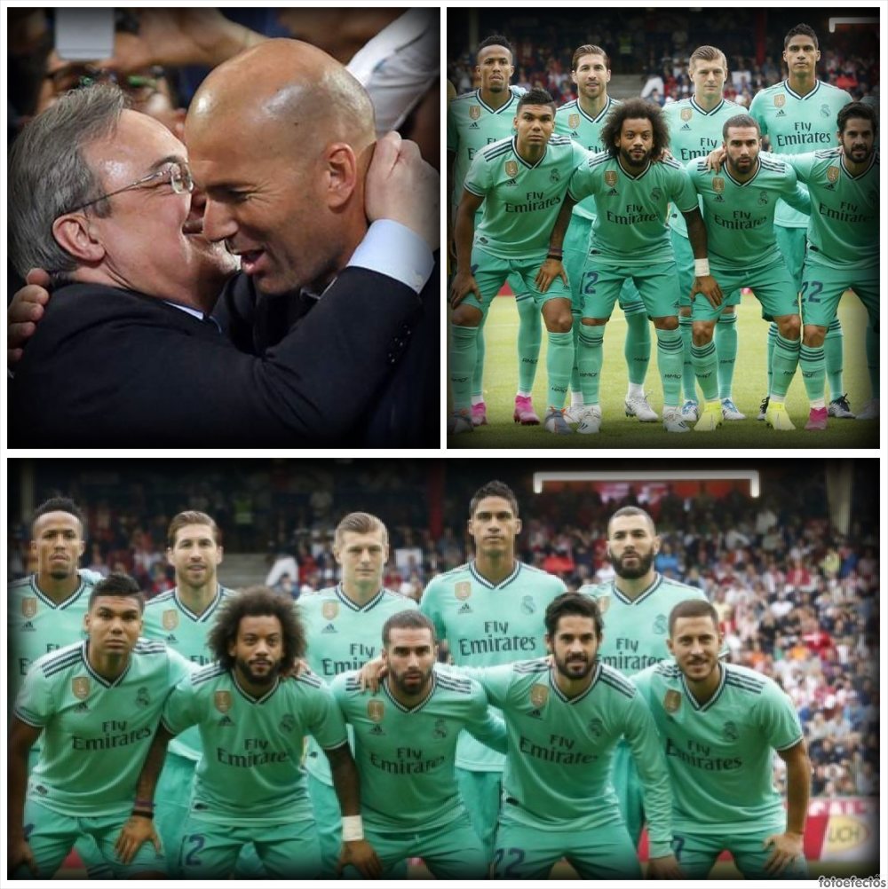 Florentino, Zidane y varios jugadores del Madrid