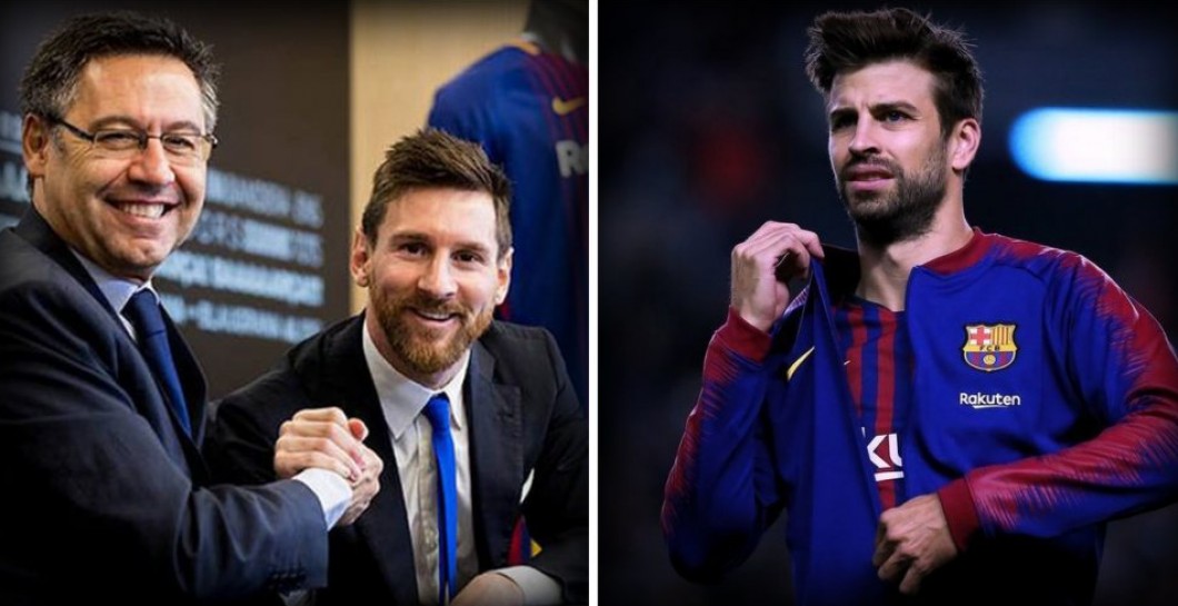 Bartomeu, Messi y Piqué