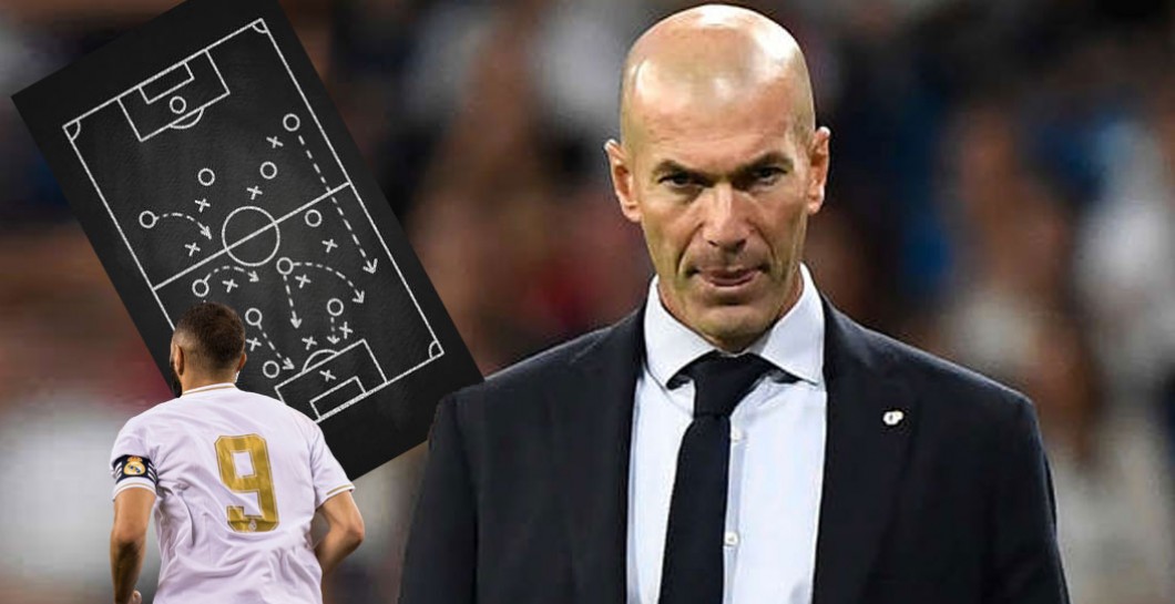 Zidane y Benzema en un esquema