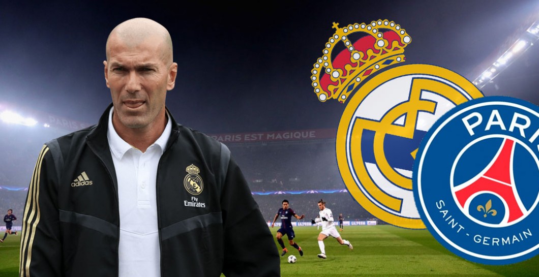 Zidane y escudo PSG