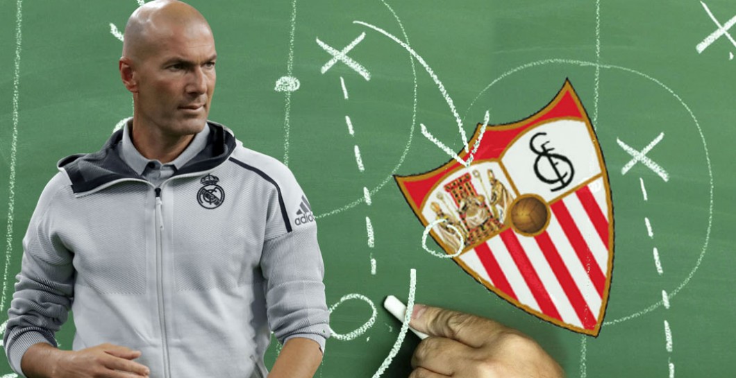 Zidane y sistema vs Sevilla