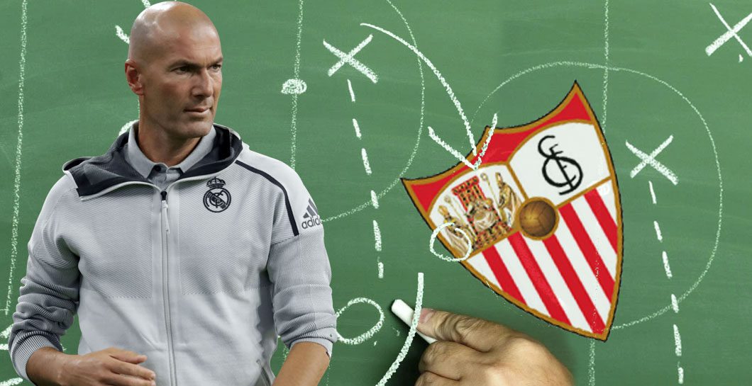 Zidane y sistema vs Sevilla