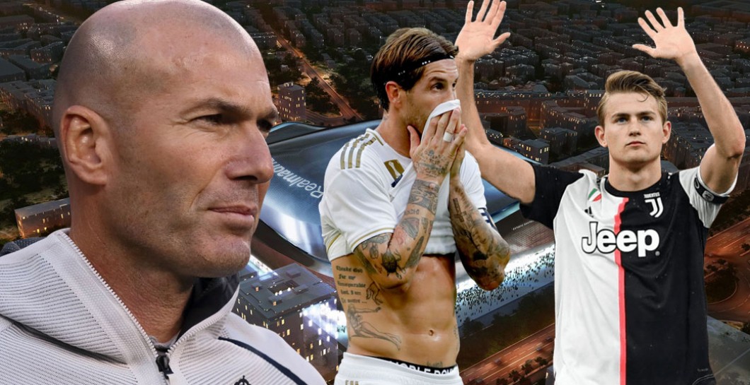 Zidane y De Ligt con Ramos