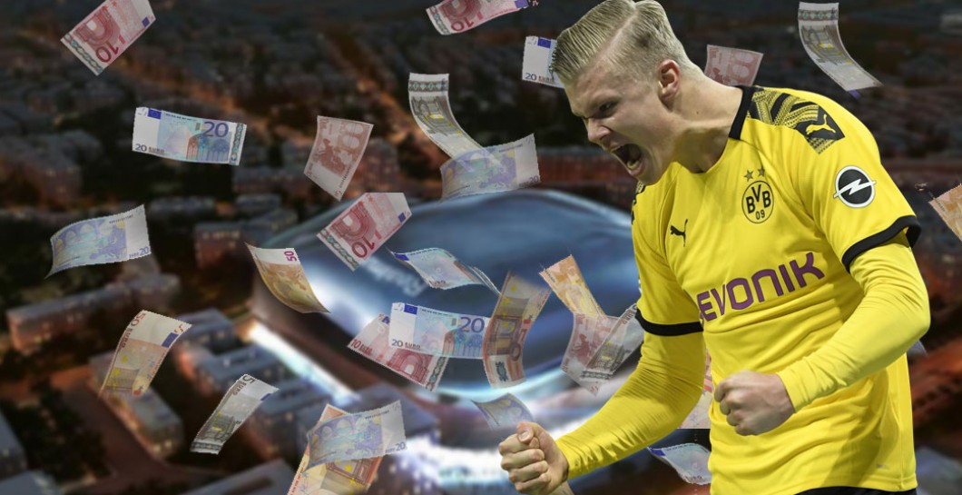 Haaland con dinero en el Bernabéu