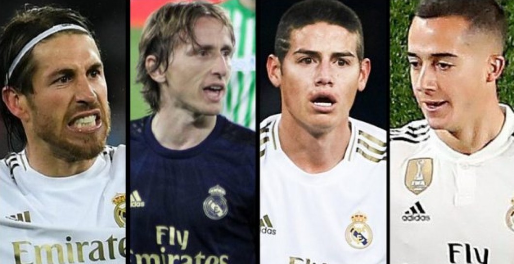 Ramos, Modric, James y Lucas Vázquez
