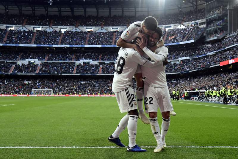 Celebración jugadores del Madrid