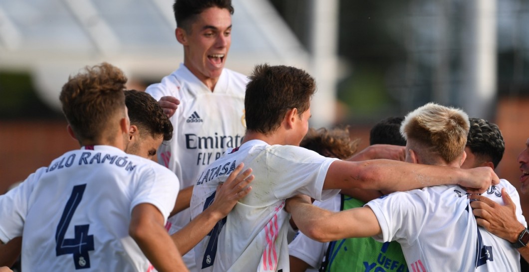 Celebración del Madrid en la Youth League 