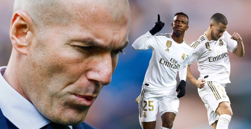 Hazard y Vinicius con Zidane