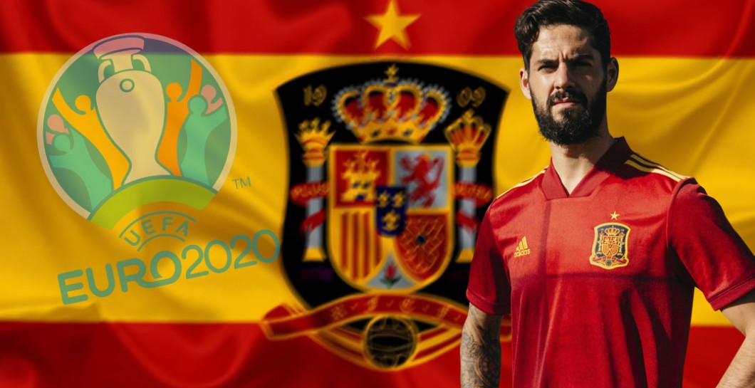 Isco con España y logo Eurocopa