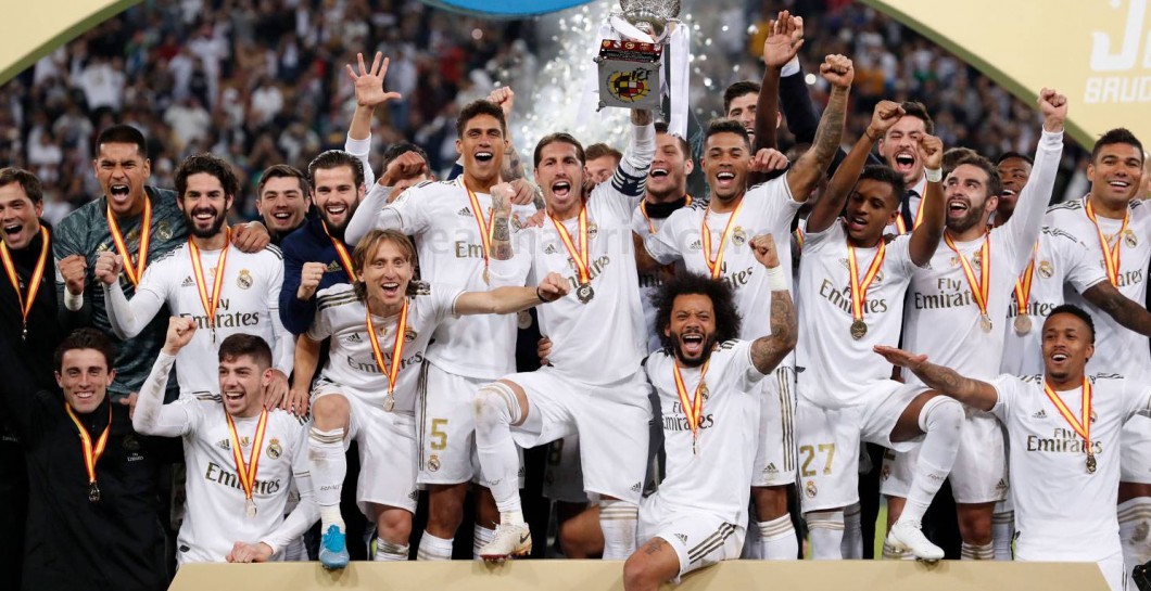 Celebración, Real Madrid, Supercopa España 2020