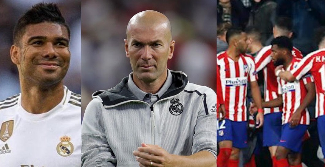 Casemiro, Zidane y jugadores del Atlético