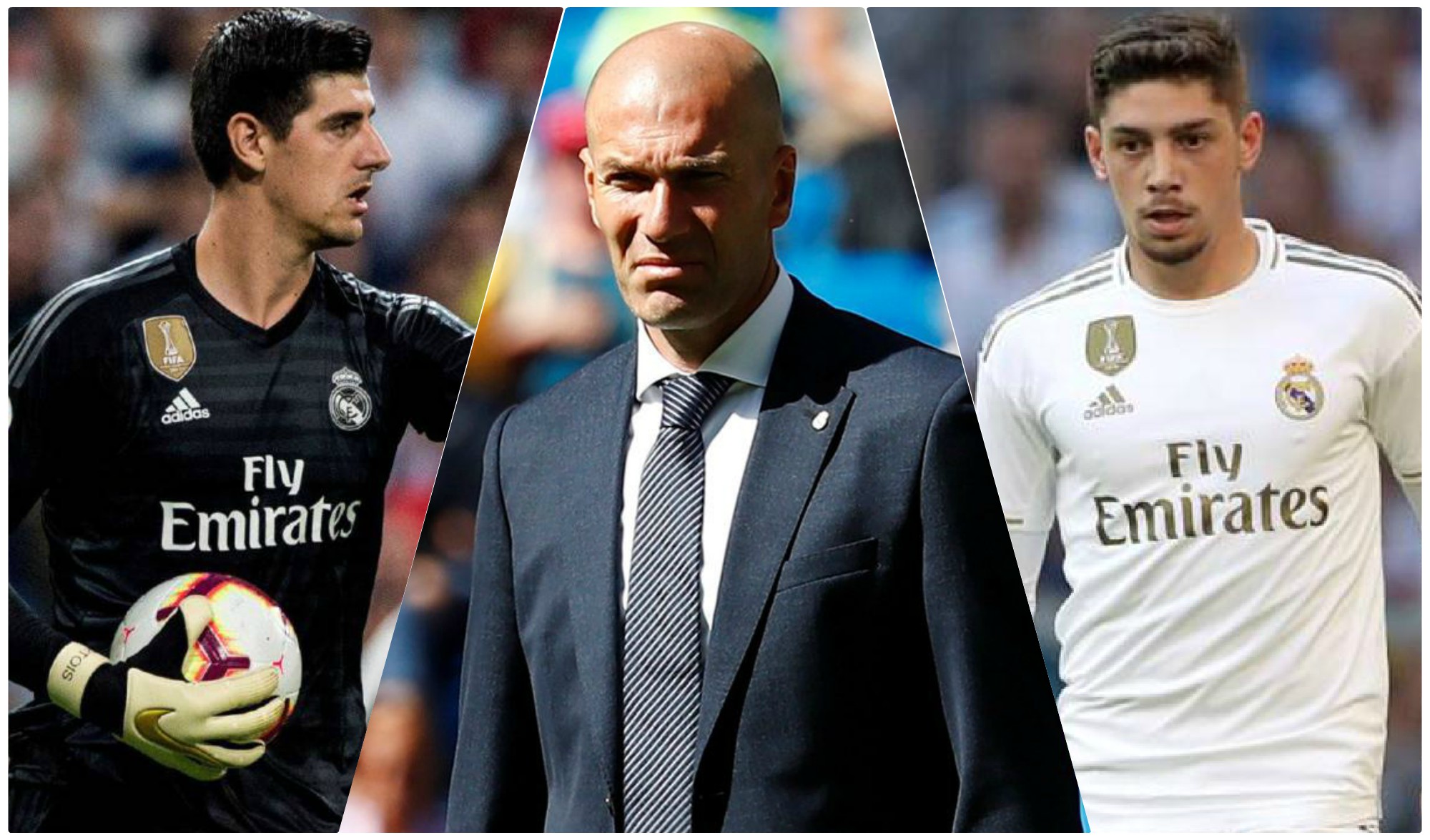 Courtois, Zidane y Valverde