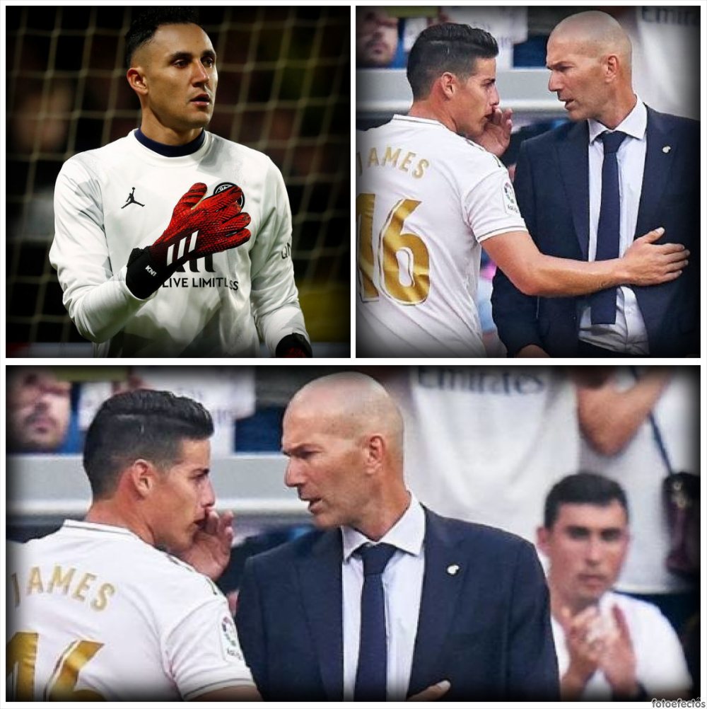 Keylor (PSG), James y Zidane (Real Madrid)