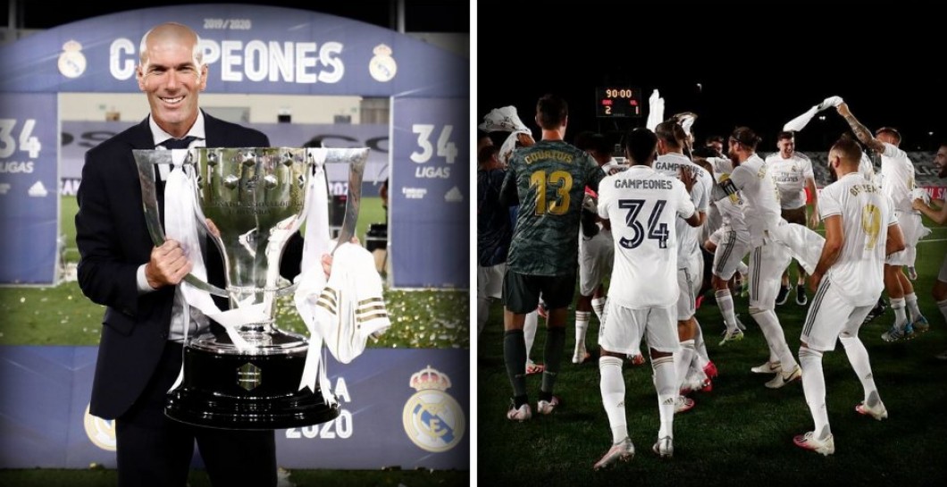 Zidane, título LaLiga, jugadores, celebración