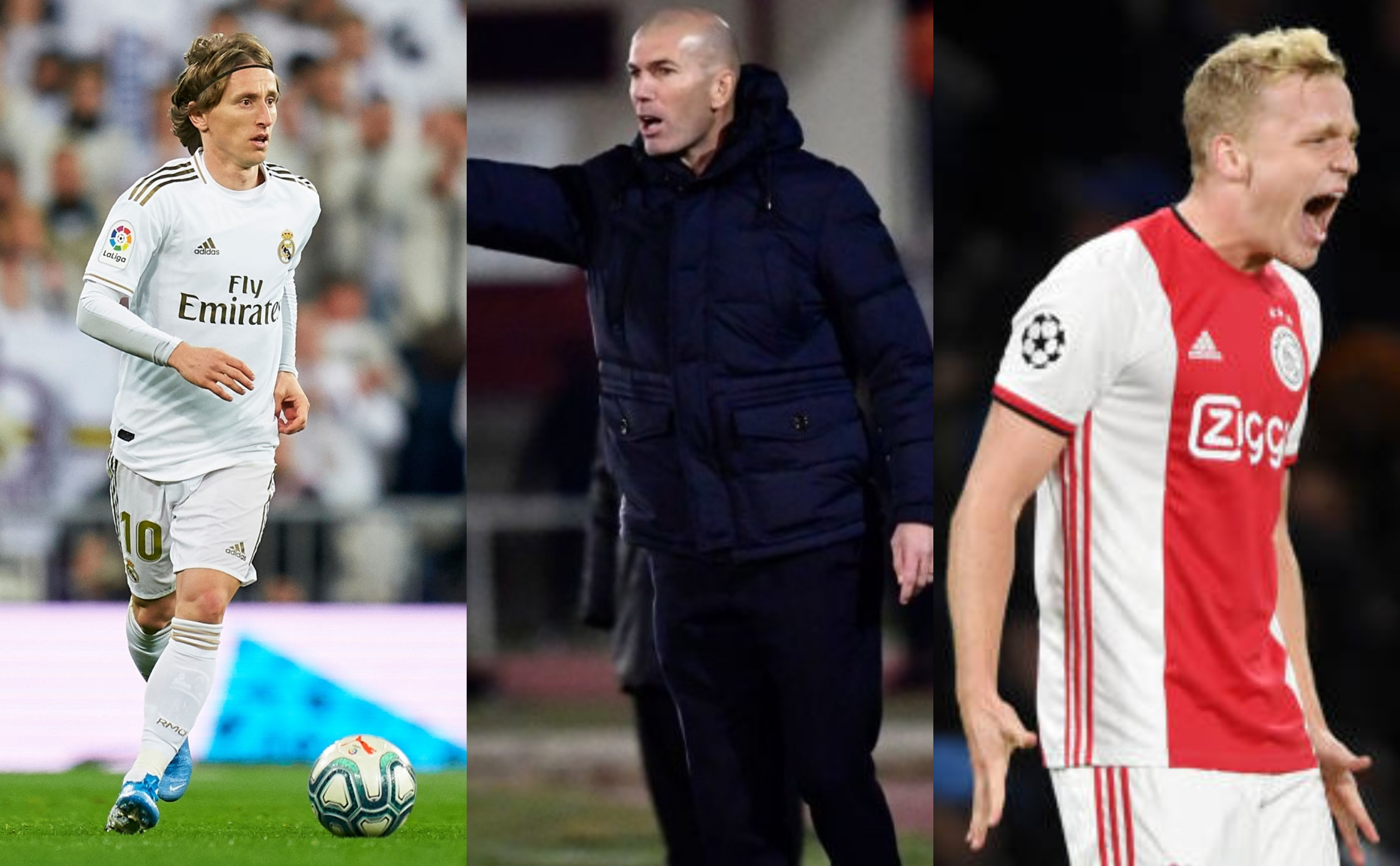 Modric, Zidane y Van de Beek
