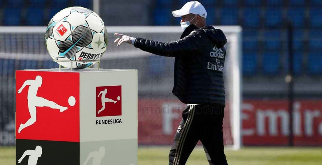 Zidane y logo Bundesliga