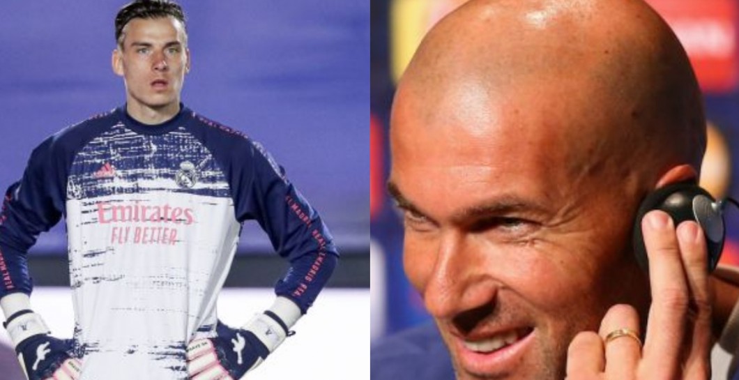 Lunin y Zidane  