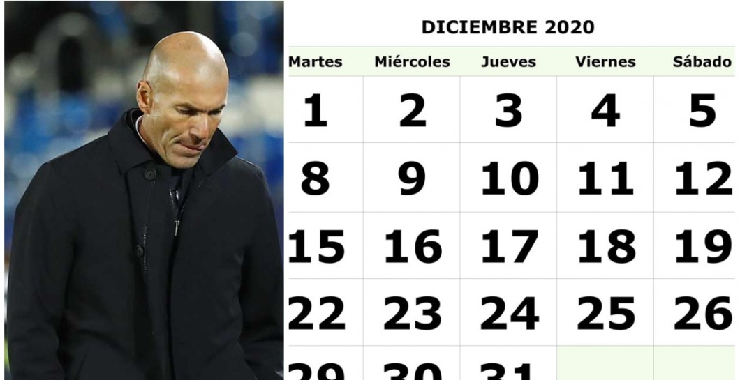 Zidane y calendario diciembre