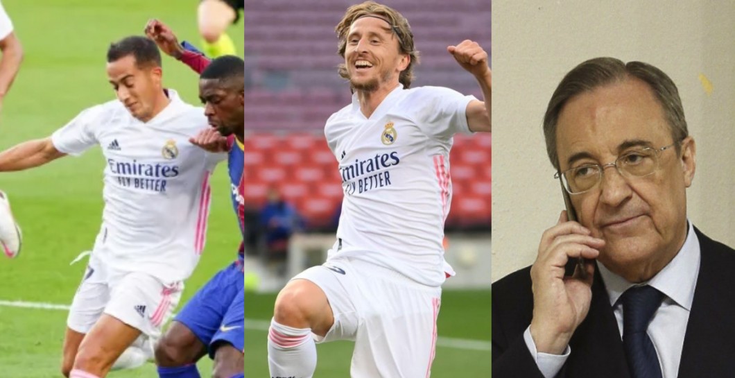Lucas Vázquez, Modric y Florentino