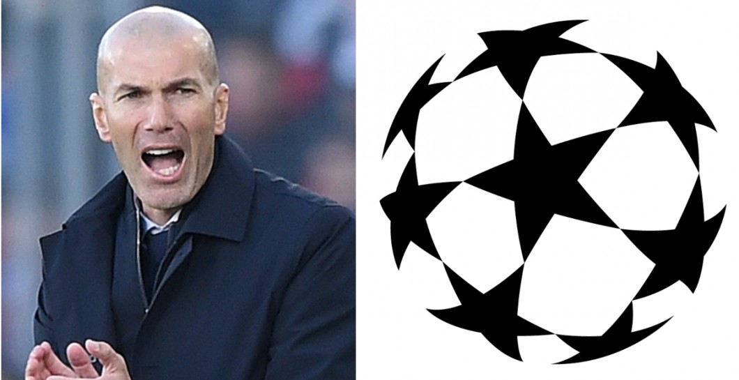 Zidane y escudo UEFA