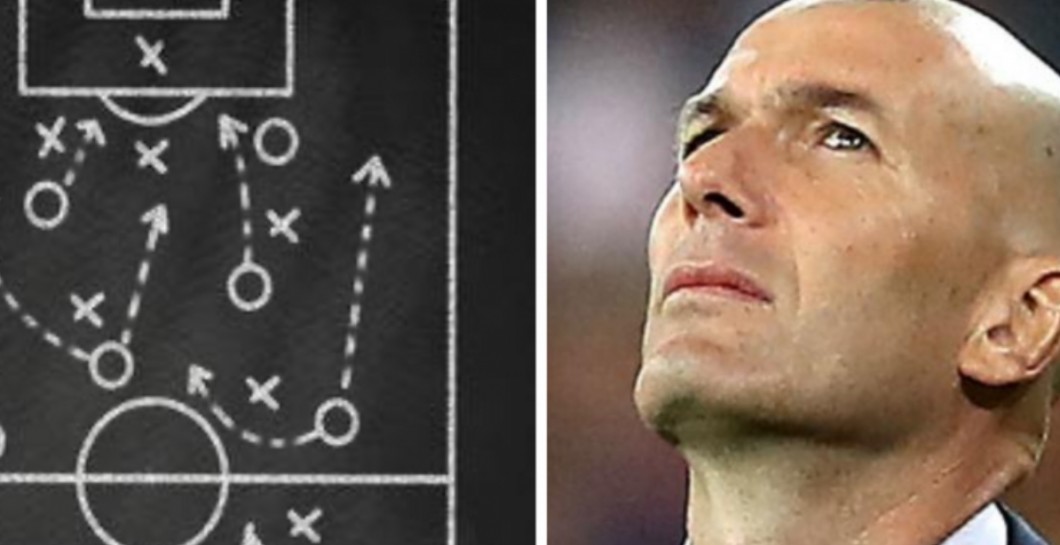 Zidane y la pìzarra del Madrid