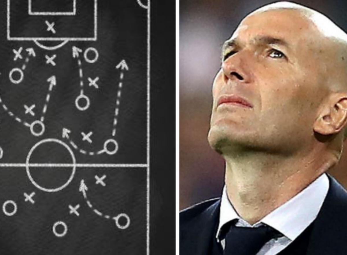 Zidane y la pìzarra del Madrid