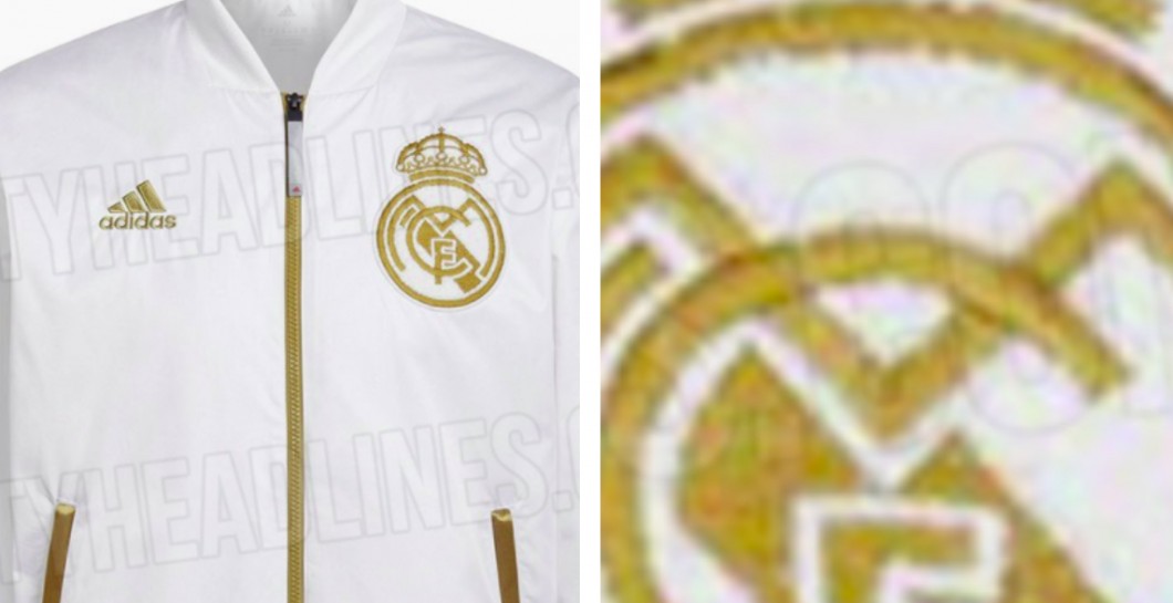 El dorado se cuela de forma importante en la nueva chaqueta del Real Madrid  para el 2022
