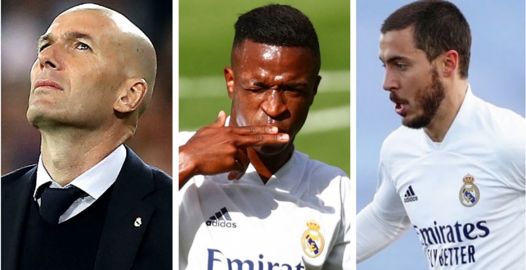 Zidane, Vinicius y Hazard 