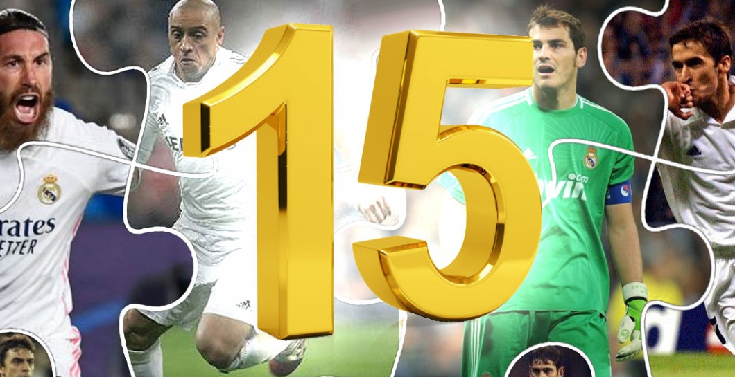 Top 15 de los jugadores del Real Madrid con más partidos