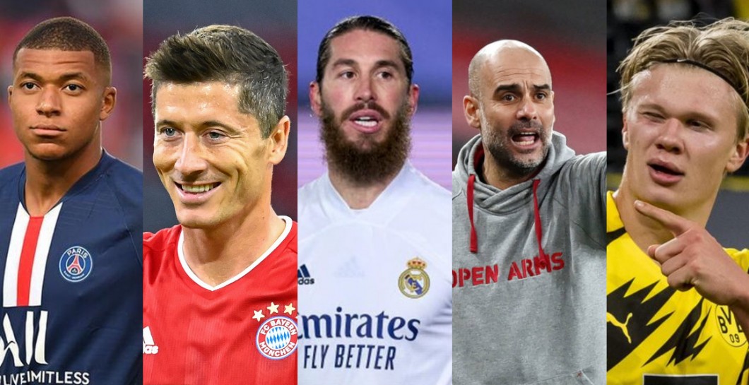 Mbappé, Lewandowski, Ramos, Guardiola y Haaland