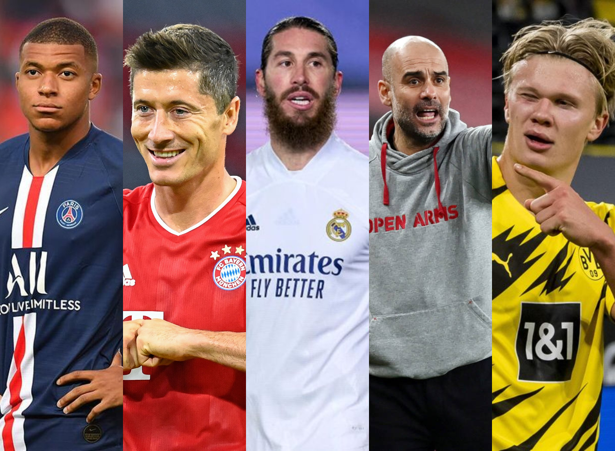 Mbappé, Lewandowski, Ramos, Guardiola y Haaland