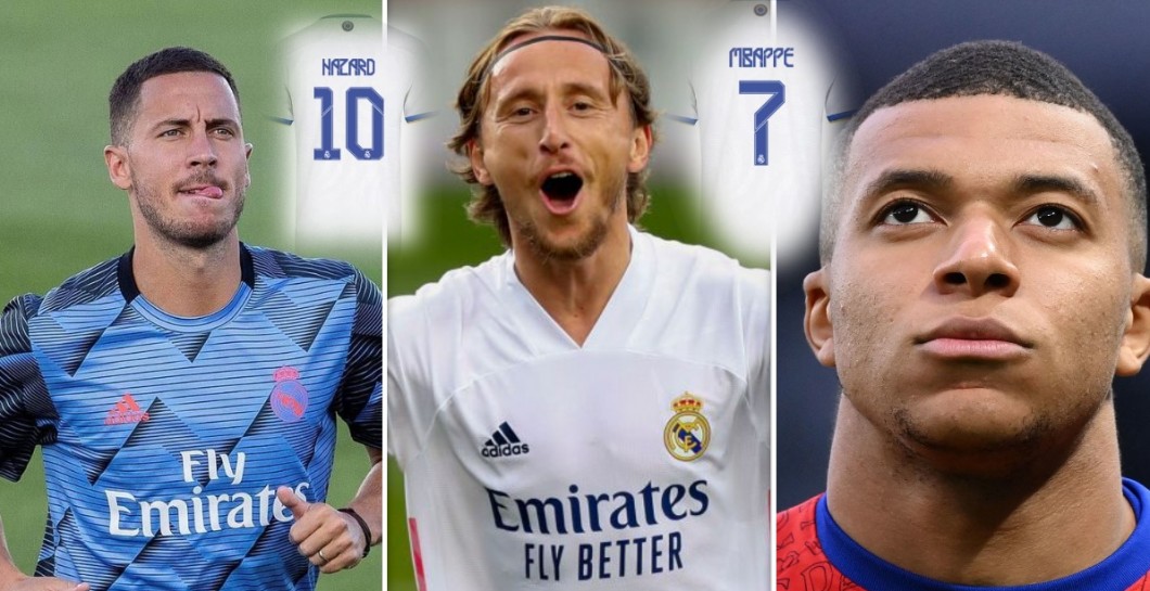 Hazard, Modric y Mbappé