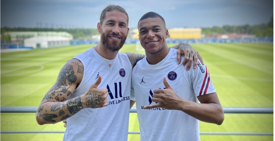 Ramos y Mbappé 