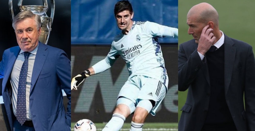 Ancelotti, Courtois, Zidane