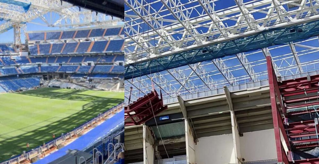 Escaleras obras Bernabéu