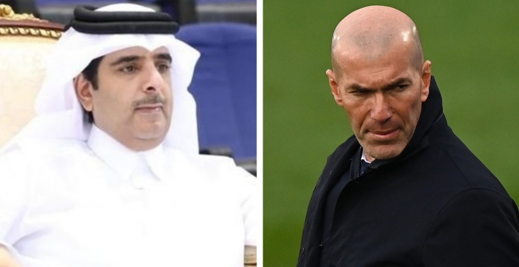 Khalifah Bin Hamad Al-Thani y Zidane 