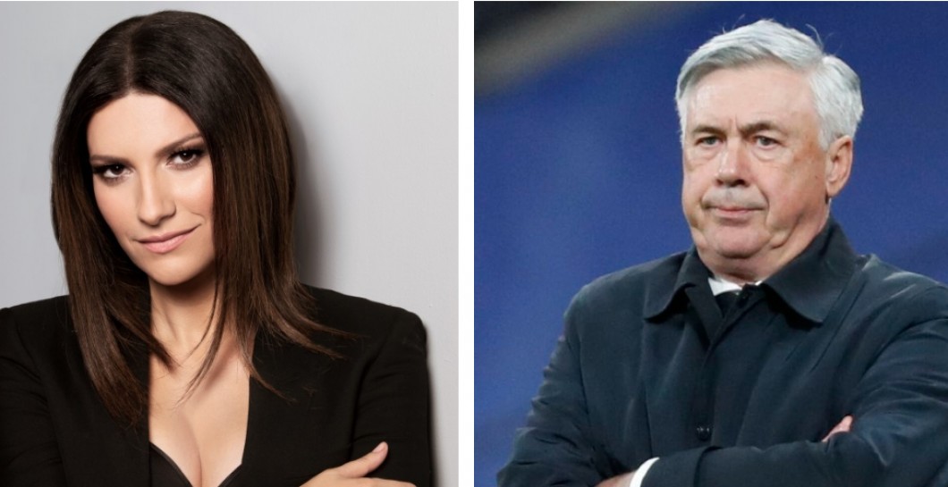 Laura Pausini y Carlo Ancelotti