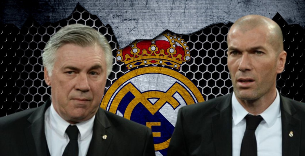 Carlo Ancelotti y Zinedine Zidane 