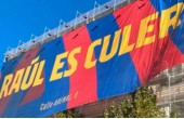 "Raúl es culer": la última y ridícula pancarta que el Barça ha puesto en el centro de Madrid