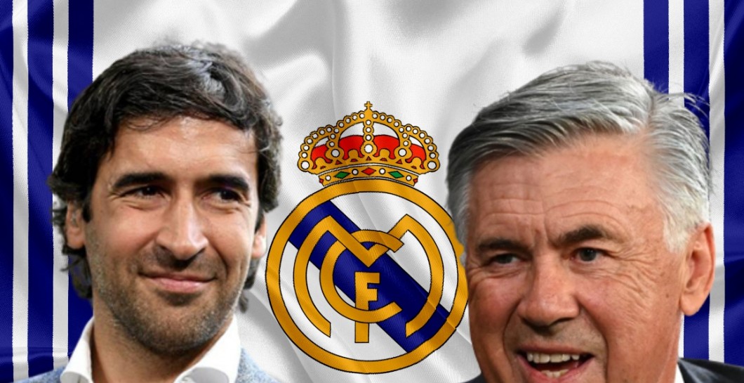 Raúl y Carlo Ancelotti 