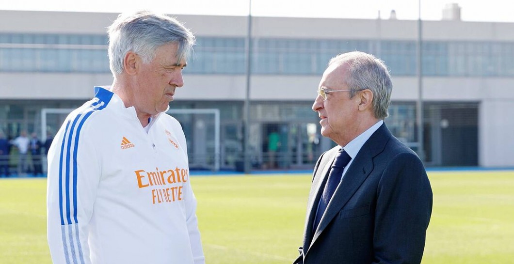Carlo Ancelotti y Florentino Pérez