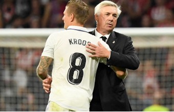 Toni Kroos y Carlo Ancelotti