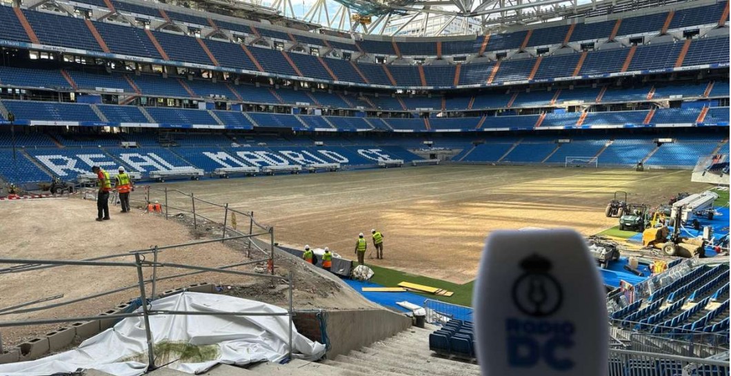 Arena de sílice en el Bernabéu