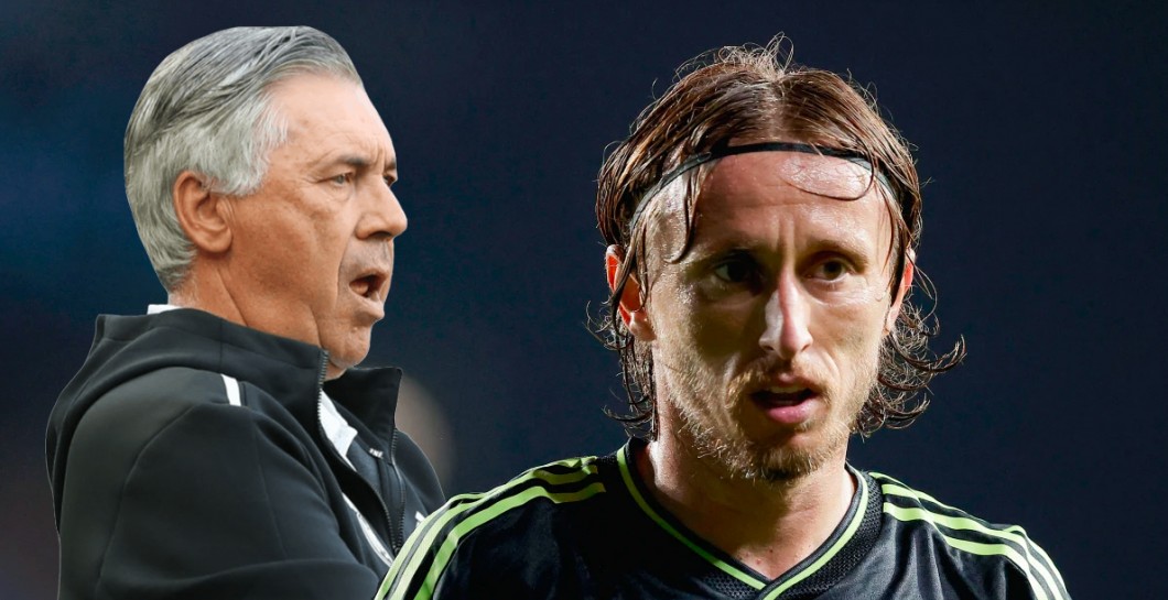 Carlo Ancelotti y Luka Modric 